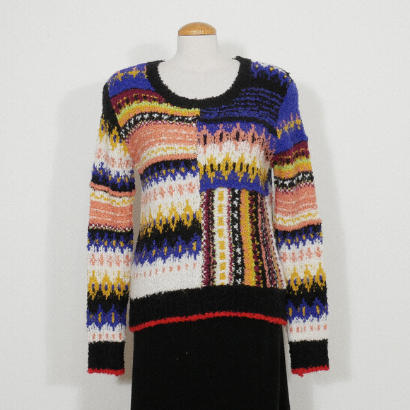 FREE PEOPLE Best Day Ever Alpaca Stripe Sweater S - Picture 8 of 8